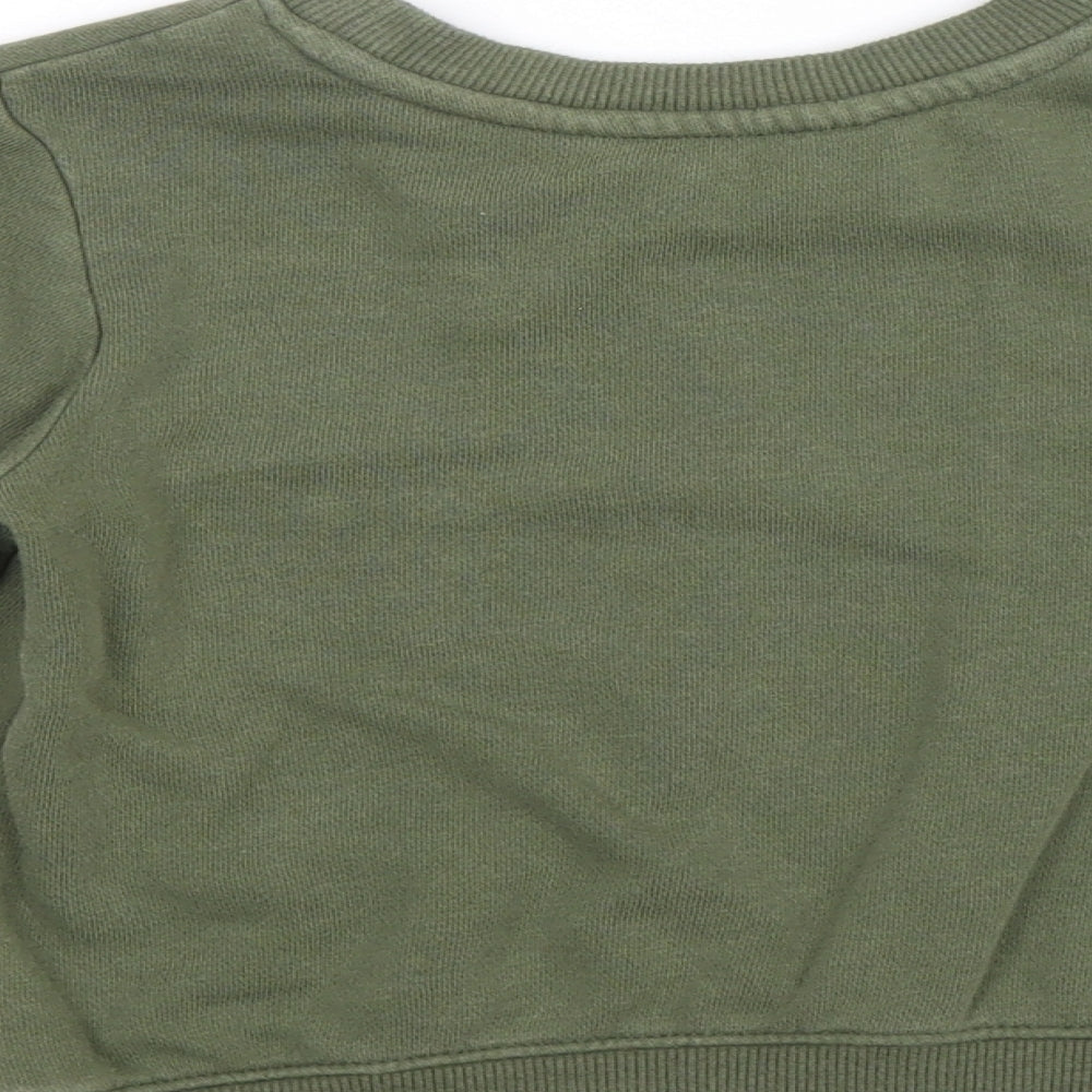 H&M Boys Green Cotton Pullover Jumper Size 18-24 Months Pullover - T-Rex