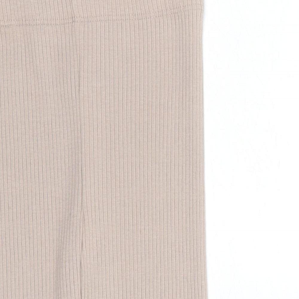 TU Boys Beige Cotton Jogger Leggings Size 12-18 Months Pullover