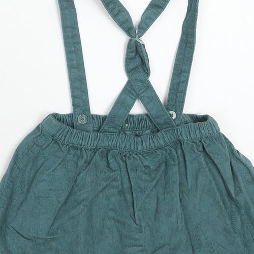 George Girls Green Cotton Skater Skirt Size 9-12 Months Button