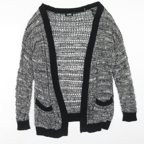George Womens Grey V-Neck Acrylic Cardigan Jumper Size 10