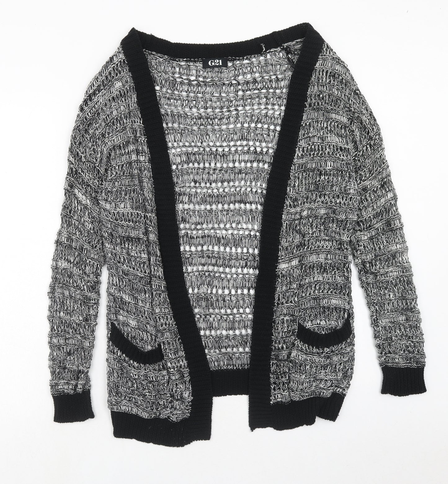 George Womens Grey V-Neck Acrylic Cardigan Jumper Size 10