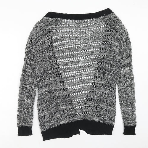 George Womens Grey V-Neck Acrylic Cardigan Jumper Size 10