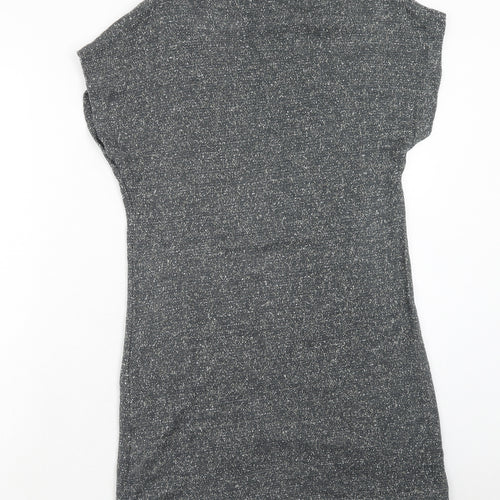 Original Womens Grey Acrylic A-Line Size M Round Neck Pullover