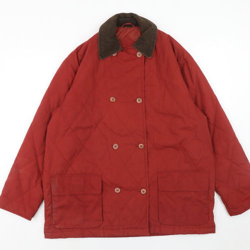 Berkertex Womens Red Jacket Size 14 Button - Size 14-16