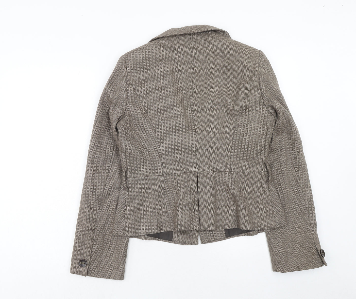 NEXT Womens Brown Wool Jacket Blazer Size 12