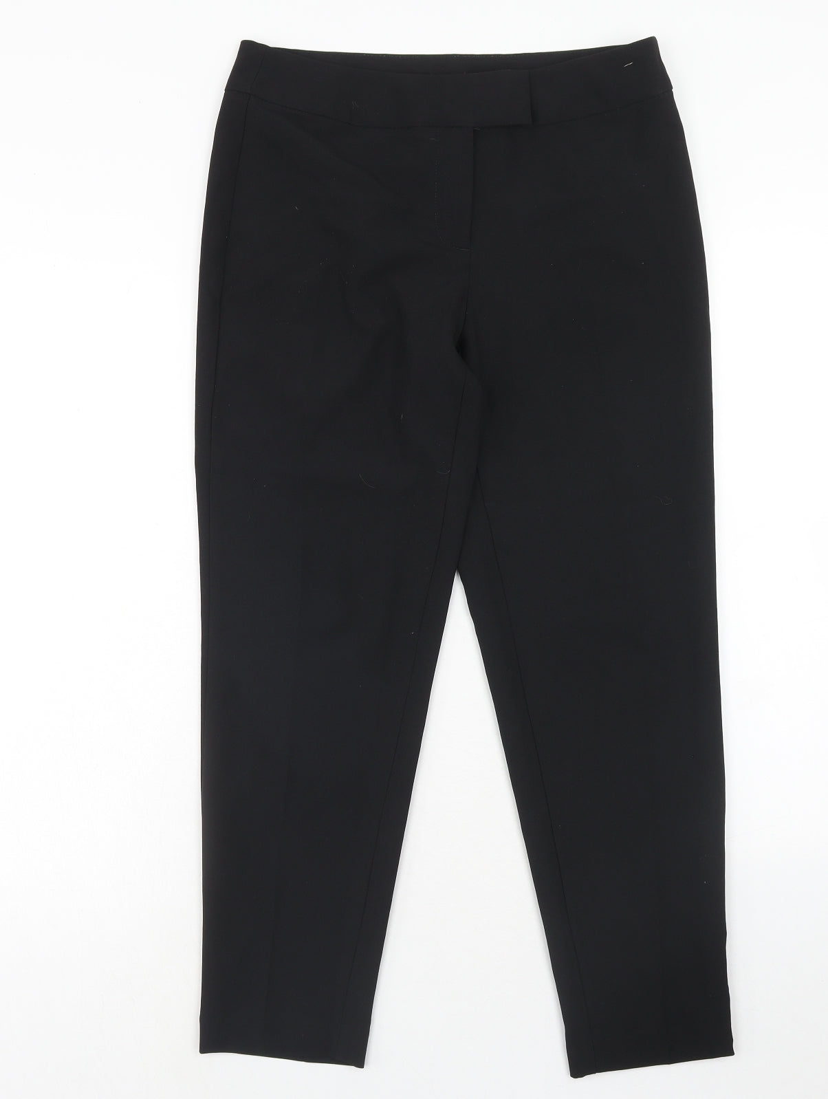 George Womens Black Polyester Dress Pants Trousers Size 10 Regular Hook & Eye