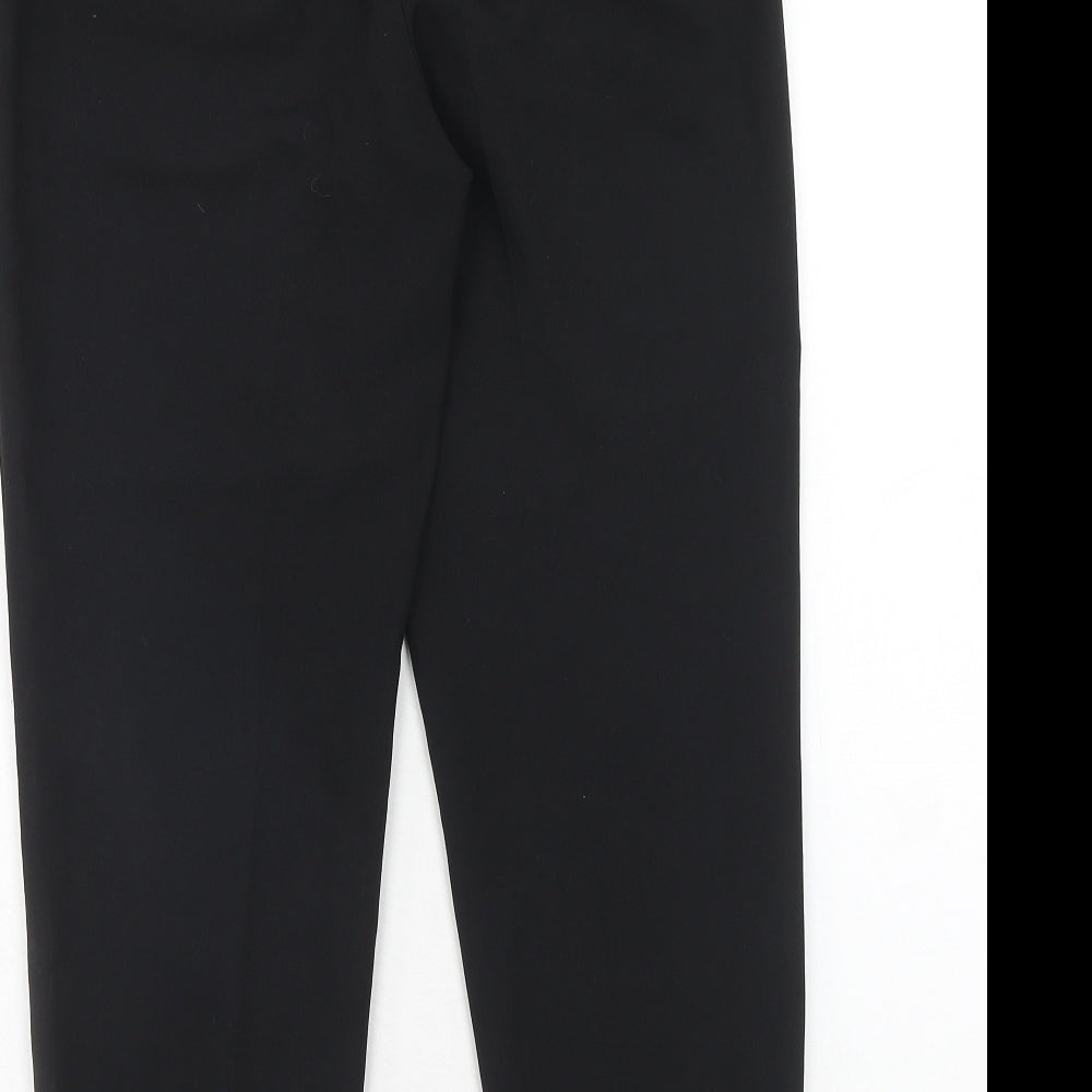 George Womens Black Polyester Dress Pants Trousers Size 10 Regular Hook & Eye
