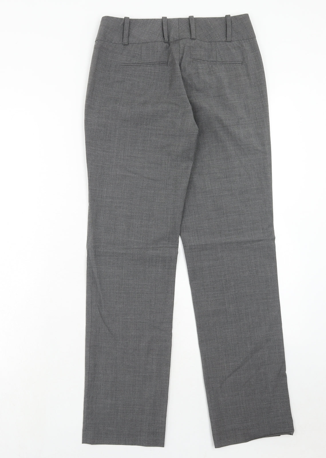 Brook Taverner Womens Grey Polyester Chino Trousers Size 30 in Regular Hook & Eye