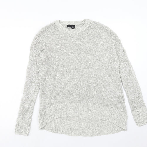 New Look Womens Grey Round Neck Acrylic Pullover Jumper Size M