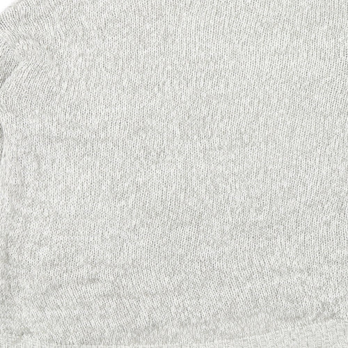 New Look Womens Grey Round Neck Acrylic Pullover Jumper Size M