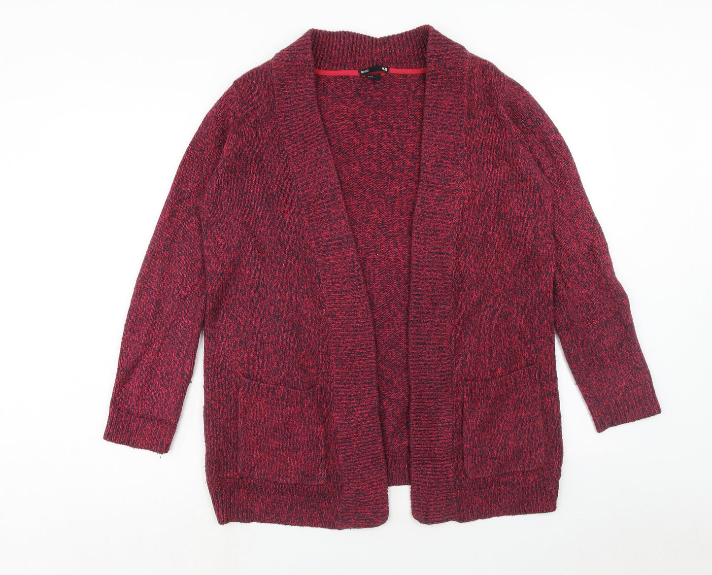 H&M Womens Pink V-Neck Acrylic Pullover Jumper Size M