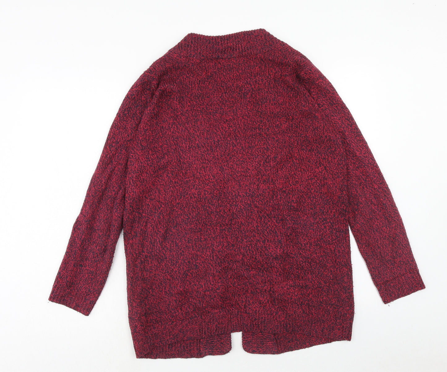 H&M Womens Pink V-Neck Acrylic Pullover Jumper Size M