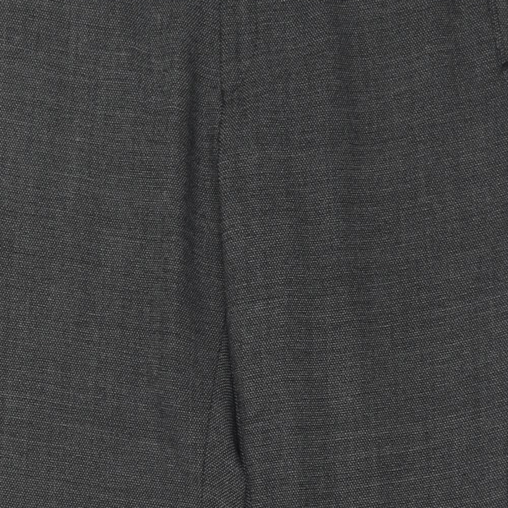 Jeff Banks Mens Grey Polyester Chino Trousers Size 36 in Regular Zip