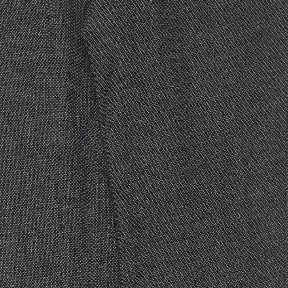 Jeff Banks Mens Grey Polyester Chino Trousers Size 36 in Regular Zip