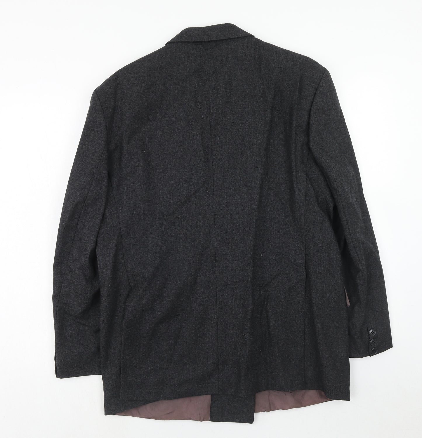 Preworn Mens Grey Wool Jacket Blazer Size 40 Regular