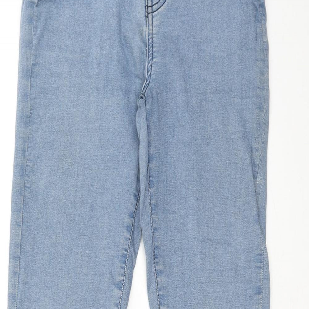 Miss Selfridge Womens Blue Cotton Skinny Jeans Size 8 Regular Zip