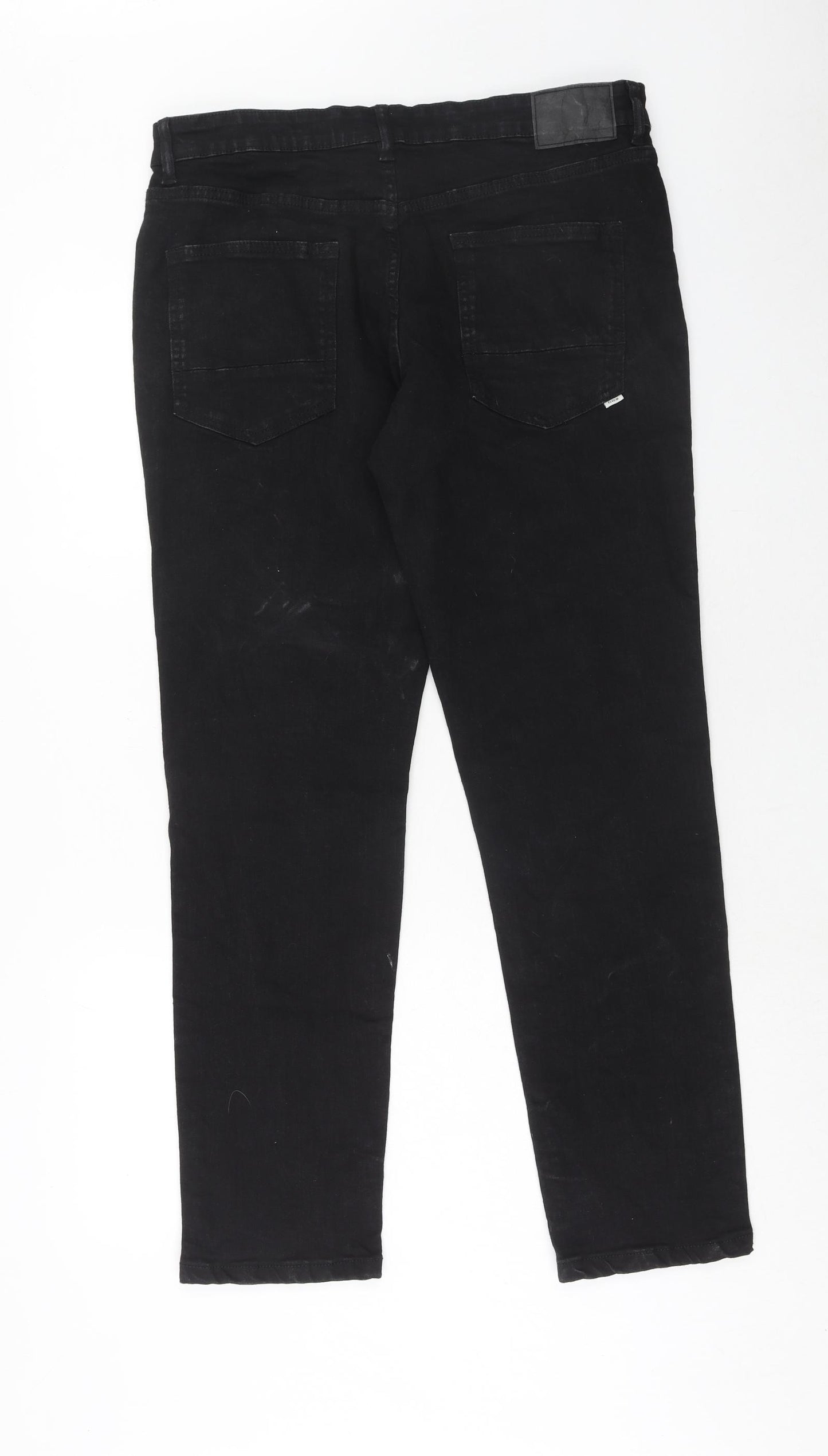 Firetrap Mens Black Cotton Skinny Jeans Size 32 in L32 in Regular Zip