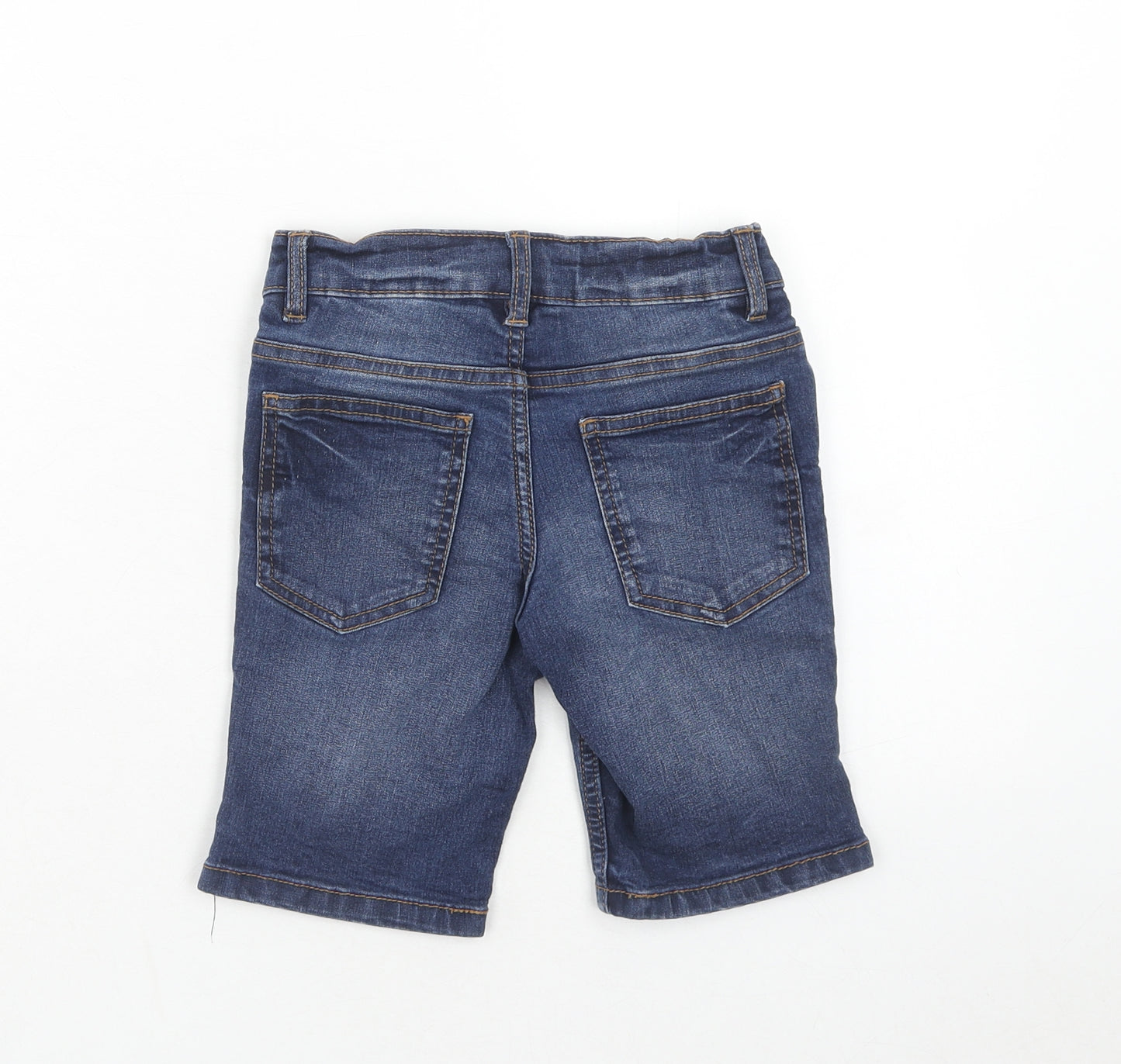NEXT Boys Blue Cotton Bermuda Shorts Size 5 Years Regular Zip