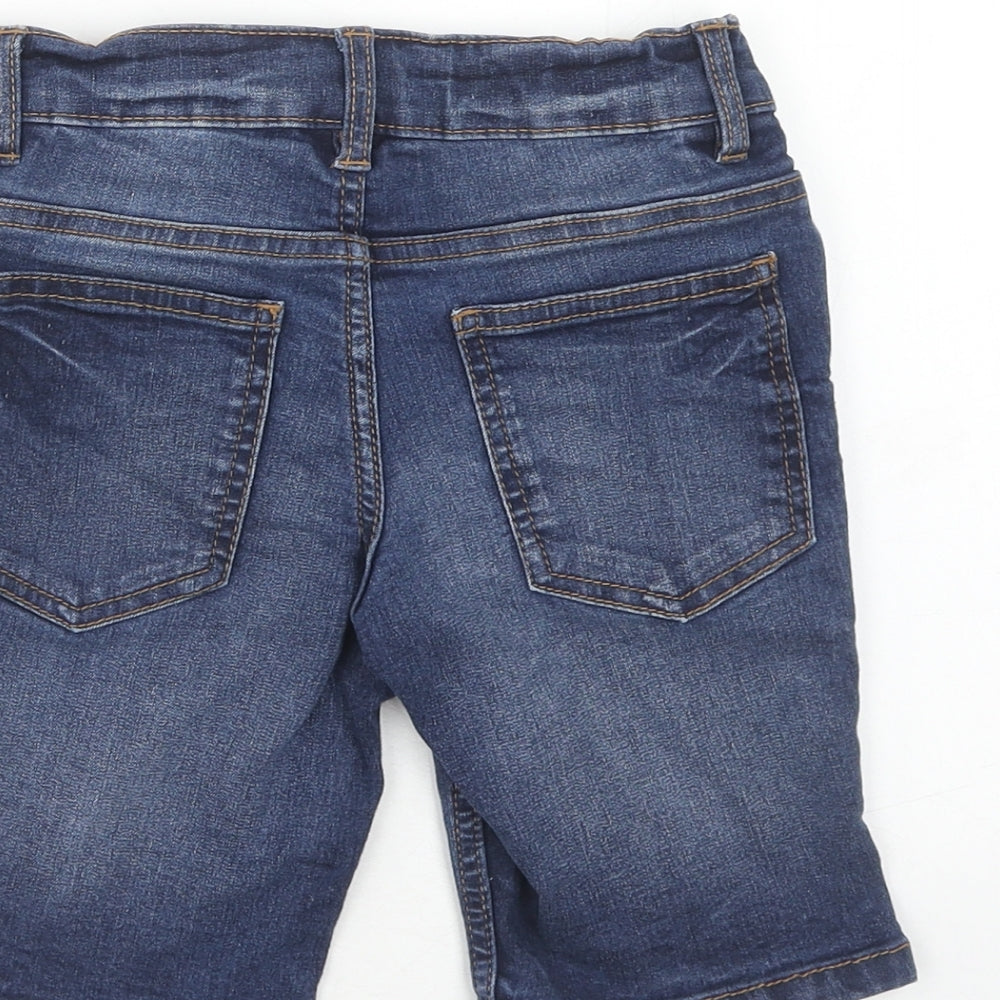 NEXT Boys Blue Cotton Bermuda Shorts Size 5 Years Regular Zip