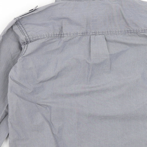 George Boys Blue Cotton Basic Button-Up Size 9-10 Years Collared Button