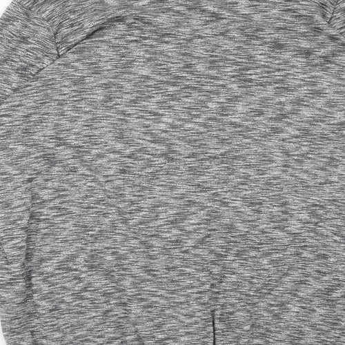 George Womens Grey Polyester Basic Blouse Size 10 V-Neck