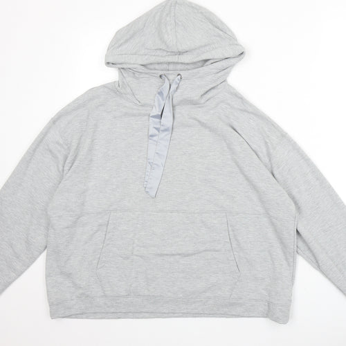 Nutmeg Womens Grey Polyester Pullover Hoodie Size 12 Pullover