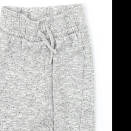 Nutmeg Boys Grey Geometric Cotton Jogger Trousers Size 6-9 Months Pullover