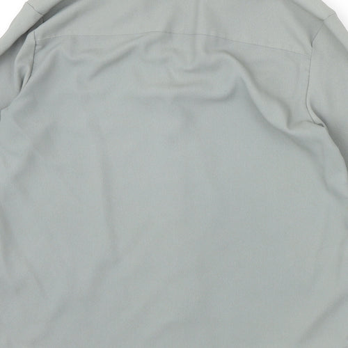 H&M Womens Green Polyester Basic Button-Up Size 6 Collared