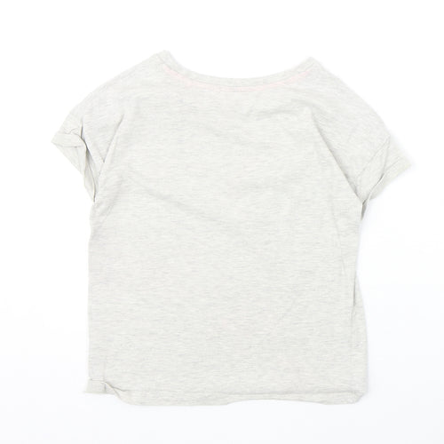 TU Girls Green Cotton Basic T-Shirt Size 8 Years Round Neck Pullover