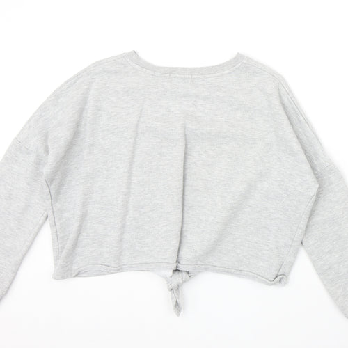 primar Womens Grey Polyester Pullover Sweatshirt Size 4 Pullover - Dreamer Knot Front