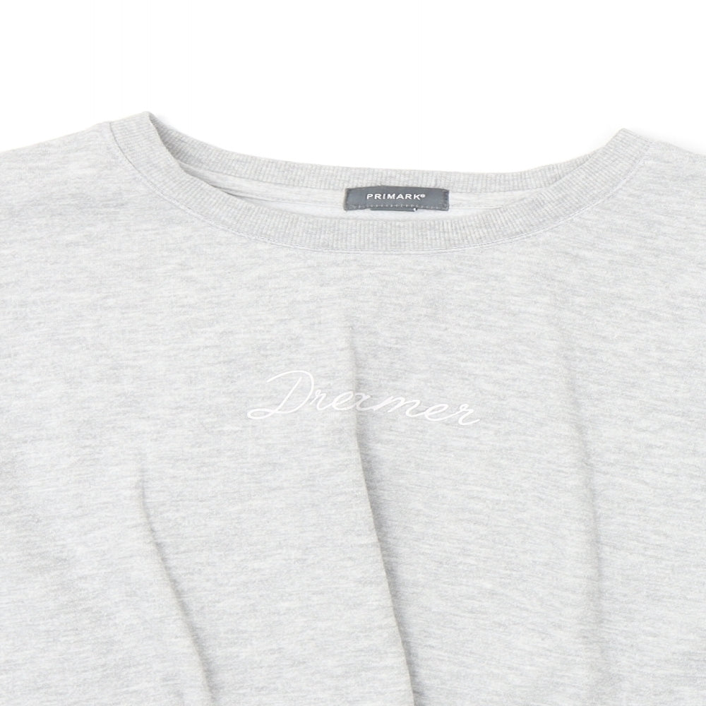 primar Womens Grey Polyester Pullover Sweatshirt Size 4 Pullover - Dreamer Knot Front