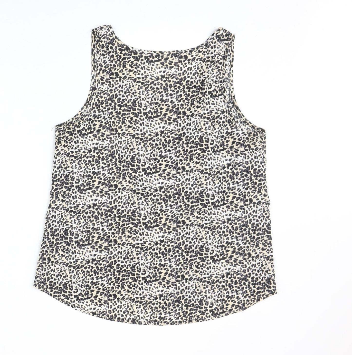 Atmosphere Womens Brown Animal Print Polyester Basic Tank Size 14 Scoop Neck - Leopard Print