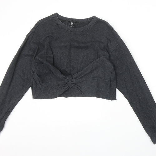 FOREVER 21 Womens Grey Polyester Pullover Sweatshirt Size S Pullover