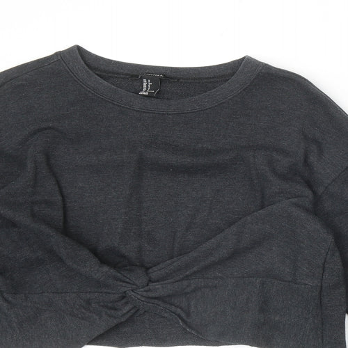 FOREVER 21 Womens Grey Polyester Pullover Sweatshirt Size S Pullover