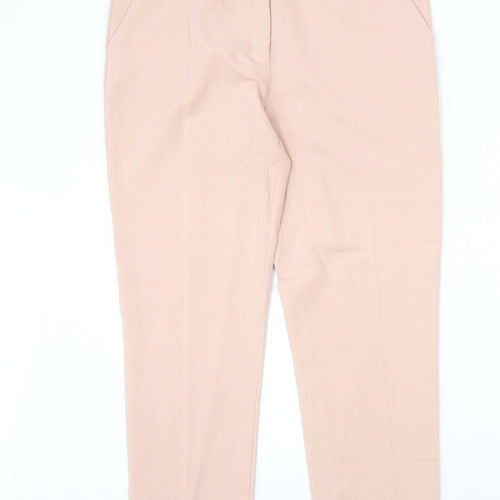 Made in Italy Womens Pink Polyester Chino Trousers Size 2XL Regular Zip
