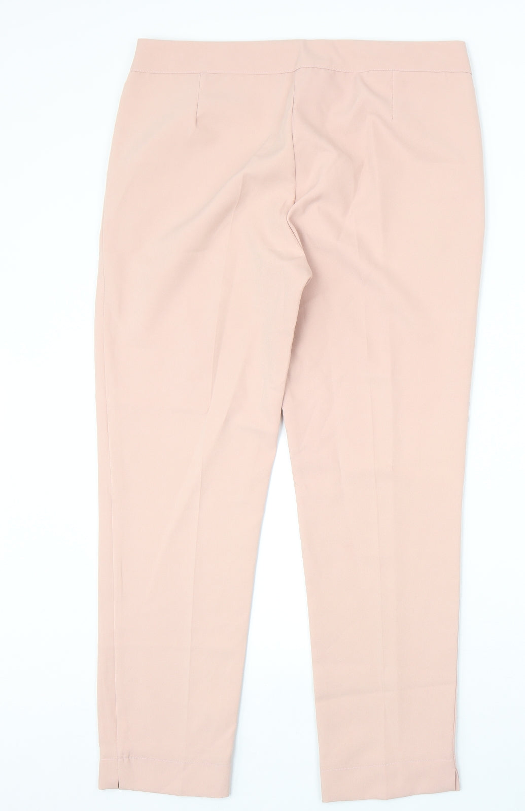 Made in Italy Womens Pink Polyester Chino Trousers Size 2XL Regular Zip