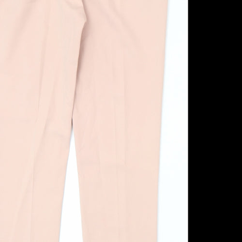 Made in Italy Womens Pink Polyester Chino Trousers Size 2XL Regular Zip