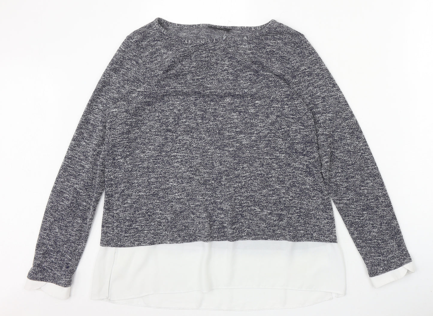 Wallis Womens Blue Boat Neck Polyester Pullover Jumper Size 12