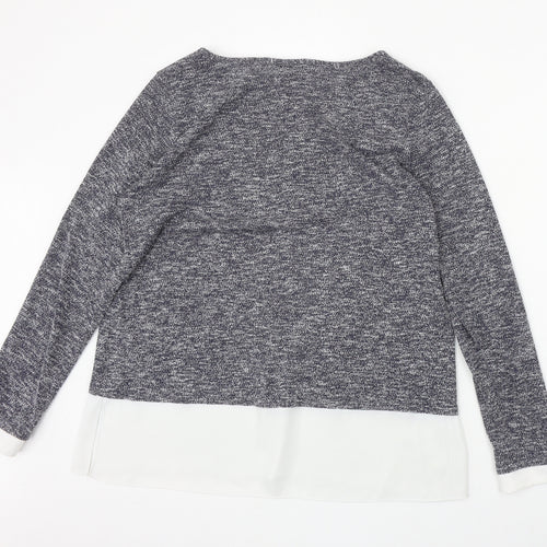 Wallis Womens Blue Boat Neck Polyester Pullover Jumper Size 12