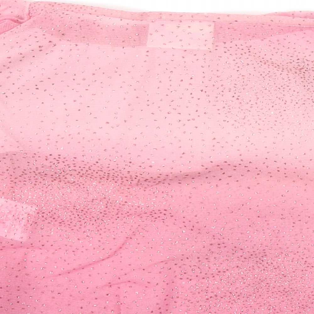 GirlsCo Girls Pink Polyamide Basic Blouse Size 9-10 Years Off the Shoulder Pullover