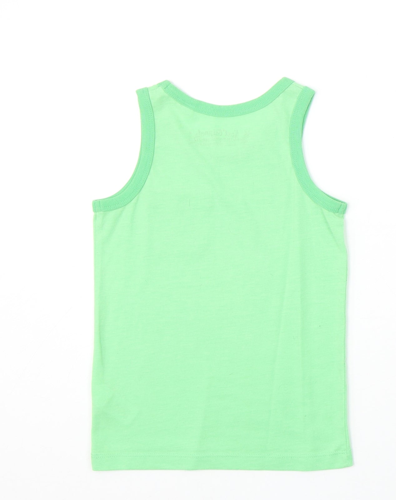 NEXT Boys Green Cotton Basic Tank Size 4 Years Round Neck Pullover