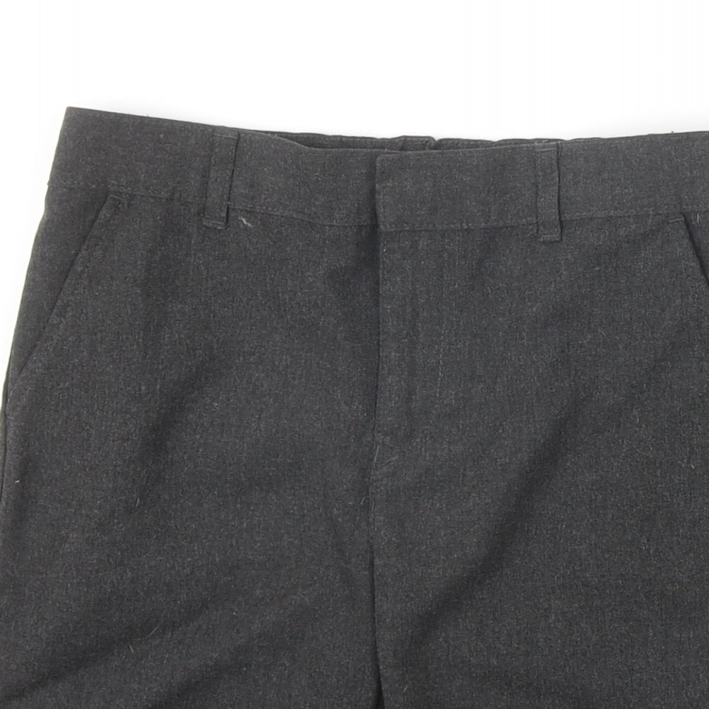 F&F Boys Grey Polyester Chino Shorts Size 7-8 Years Regular Zip