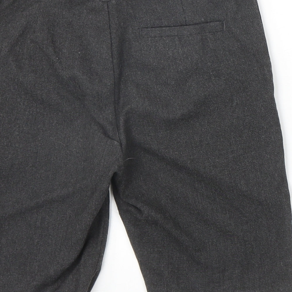F&F Boys Grey Polyester Chino Shorts Size 7-8 Years Regular Zip