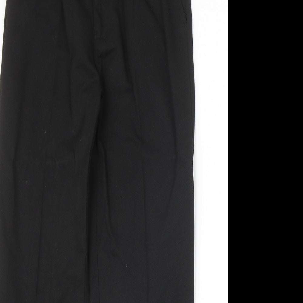 Matalan Girls Black Polyester Carrot Trousers Size 12 Years Regular Zip