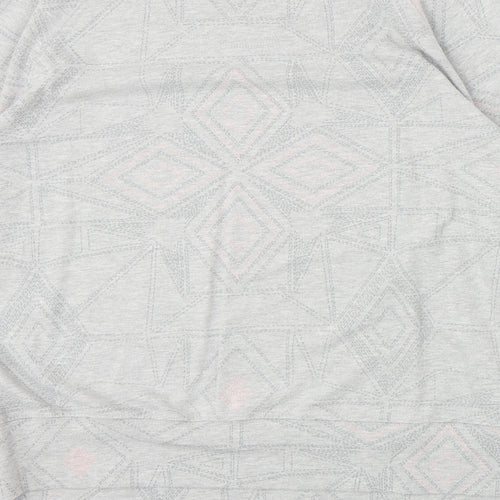 Maison De Nimes Womens Grey Geometric Cotton Pullover Sweatshirt Size 14 Pullover