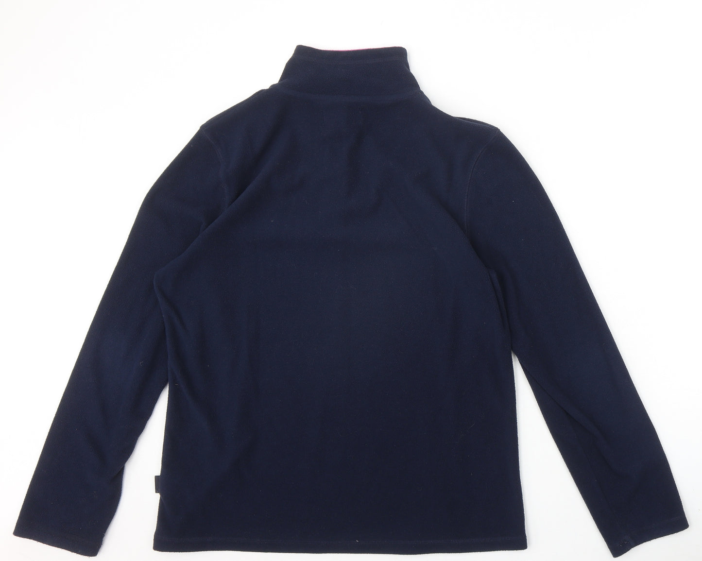 Alpine Spirit Womens Blue Herringbone Polyester Pullover Sweatshirt Size S Zip