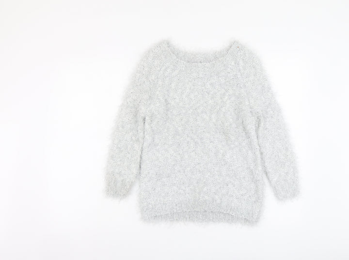 Debenhams Womens Blue Boat Neck Polyester Pullover Jumper Size 12