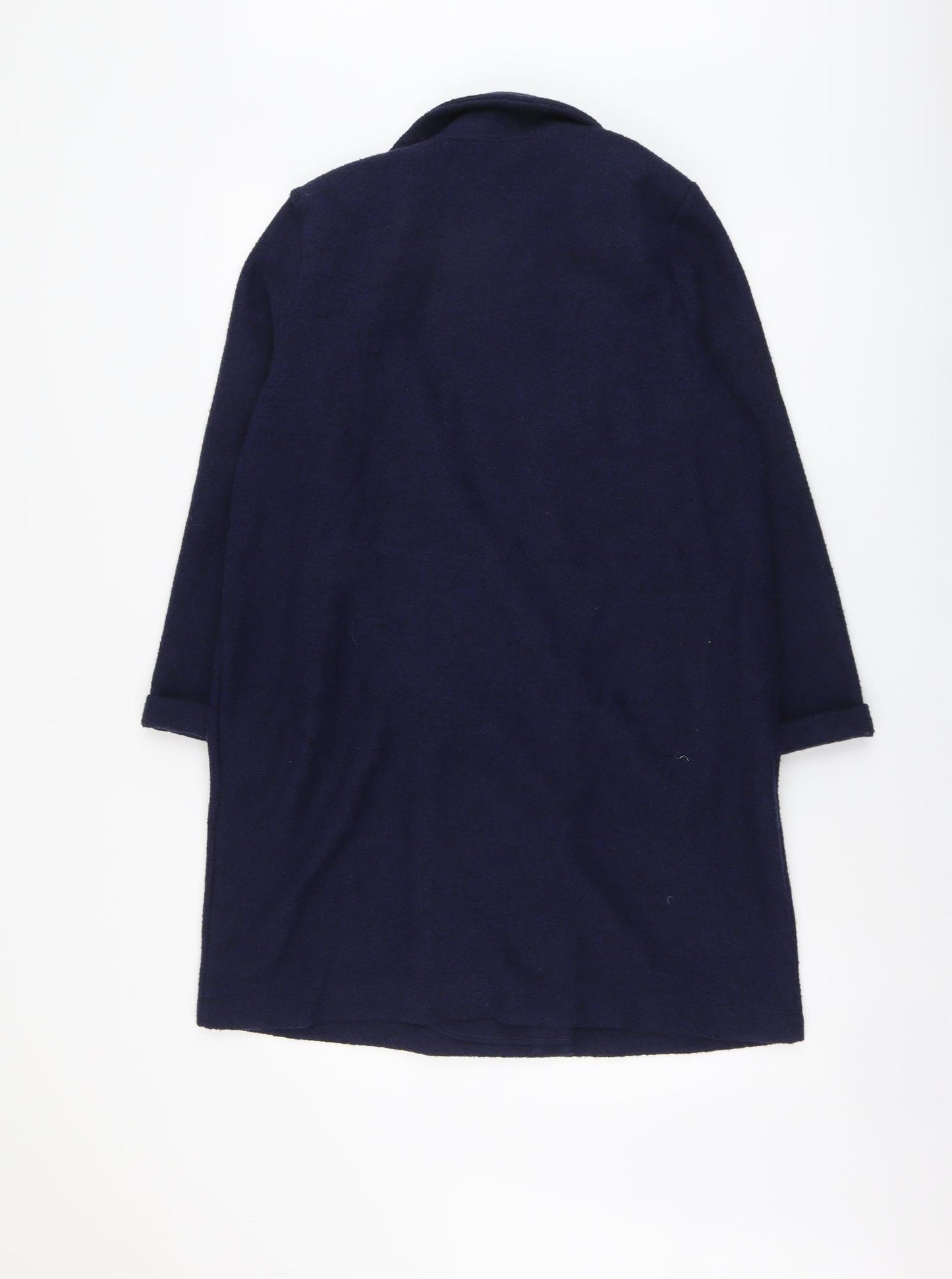 George Womens Blue Overcoat Coat Size M Button