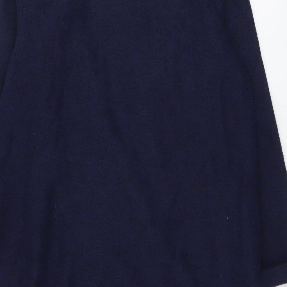 George Womens Blue Overcoat Coat Size M Button