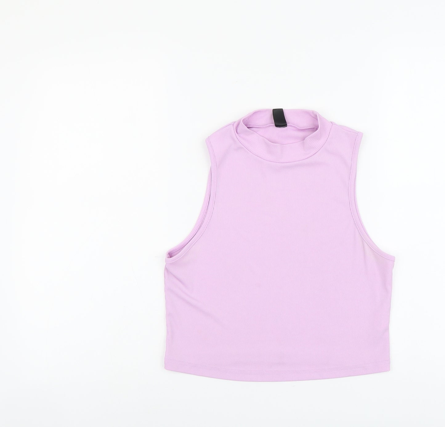 SheIn Womens Purple Polyester Basic Tank Size XL Mock Neck